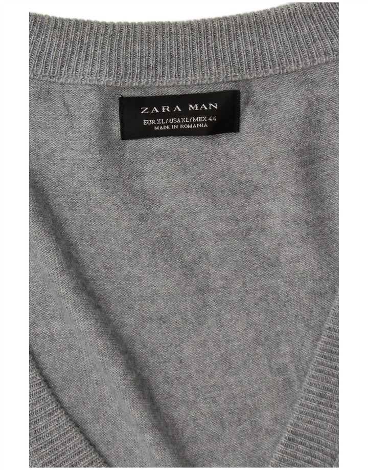 Zara Pull Cardigan Homme XL Gris