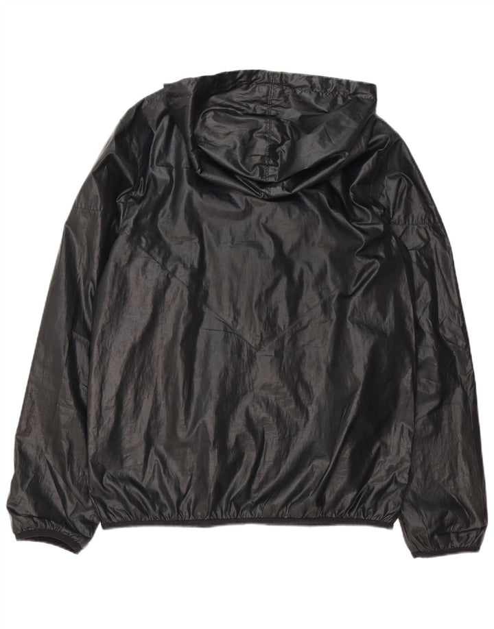 Adidas Veste de pluie à capuche pour homme UK 38 Medium Noir Polyester