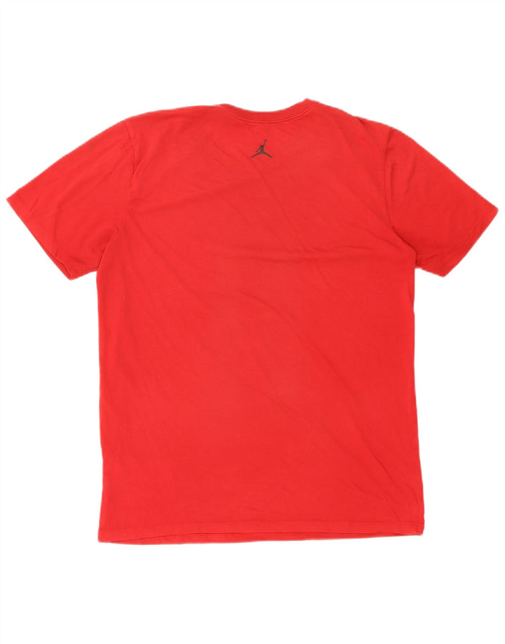 JORDAN T-shirt graphique Dri Fit pour homme en coton rouge moyen