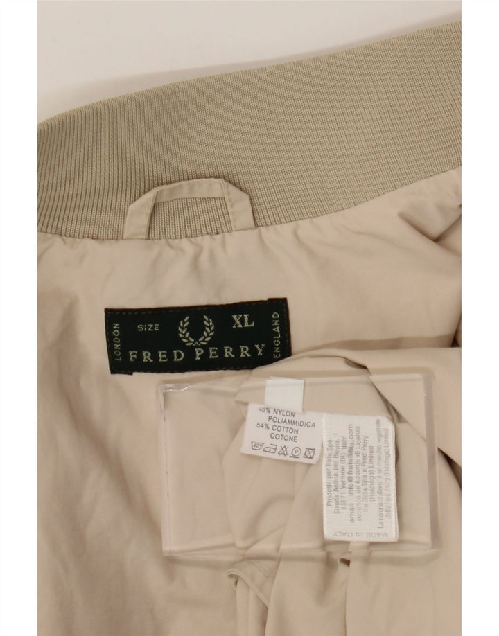 Fred Perry Veste Bomber Homme UK 42 XL Nylon Beige