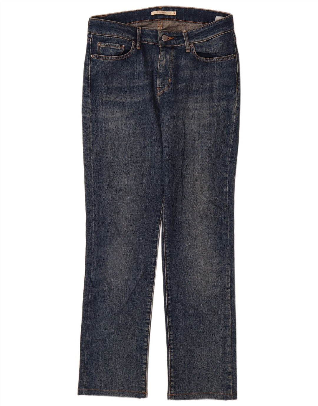 Levi's Jean Droit 714 Femme W29 L30 Bleu Coton