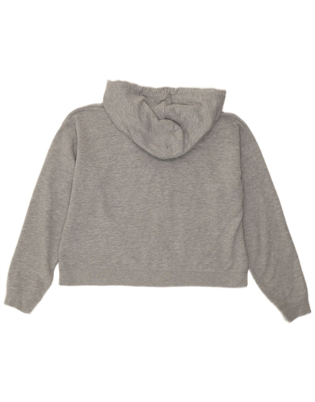 JACK WILLS Pull à capuche court graphique pour femme UK 12 Gris moyen Coton
