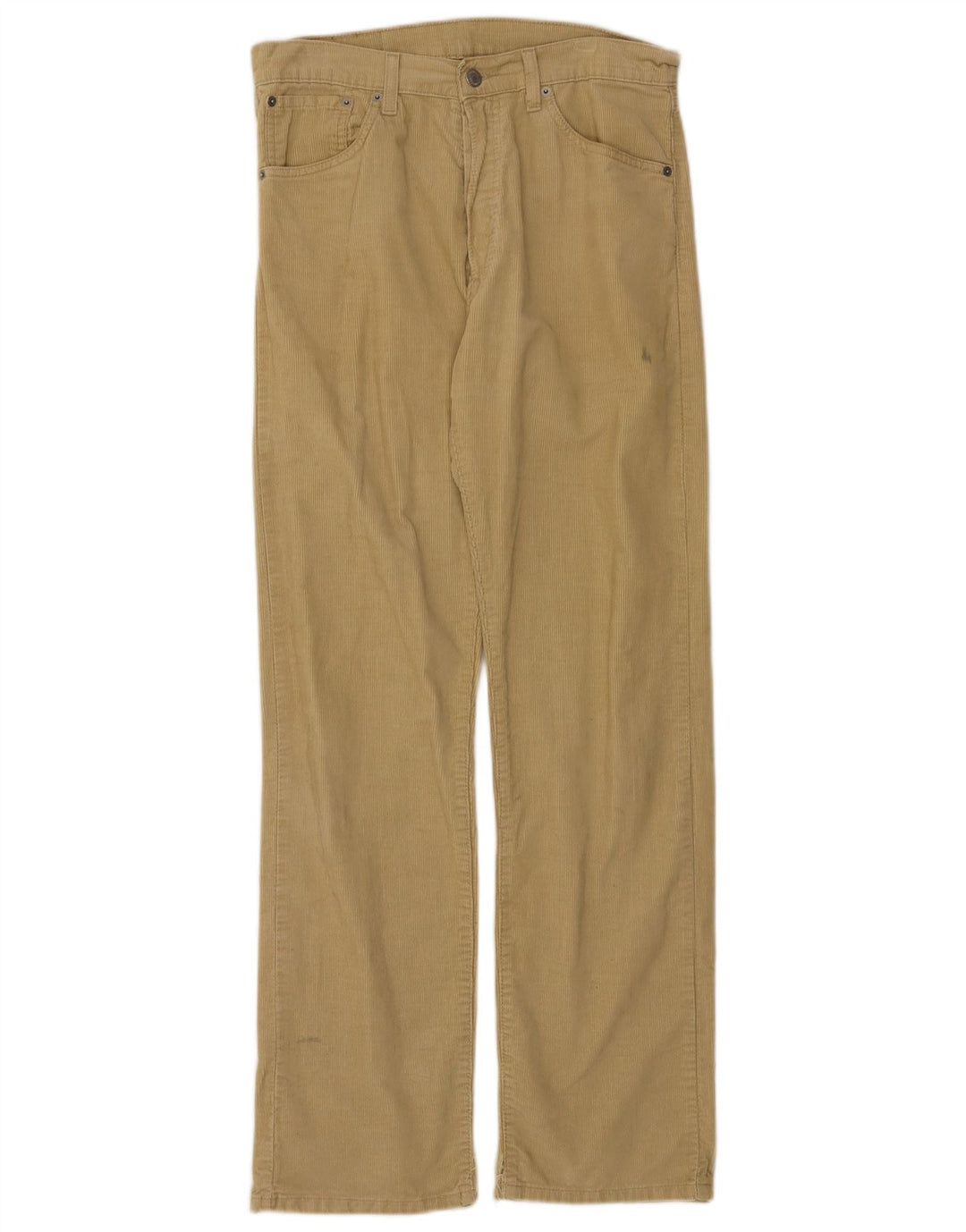 LEVI'S Pantalon 551 Coupe Ample en Velours Côtelé Homme W32 L32 Beige Coton