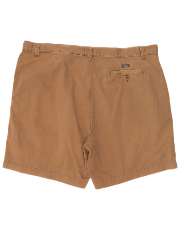 Marks & Spencer Mens Blue Harbour Chino Shorts W44 2XL Brown Cotton