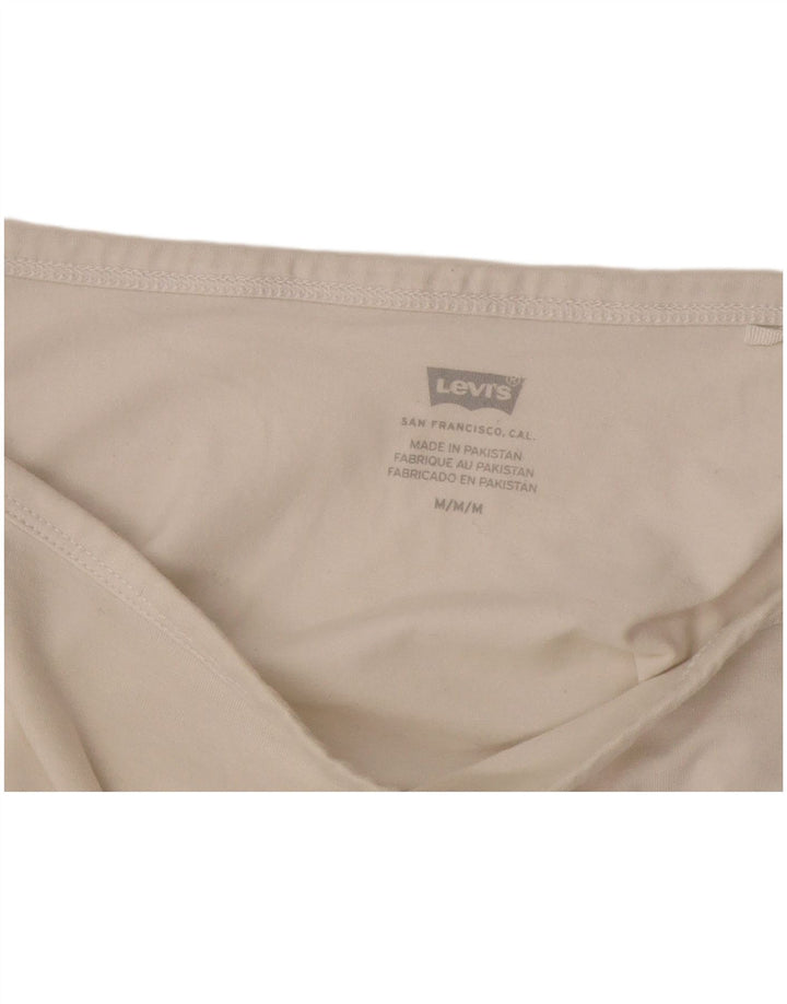 Levi's Débardeur Crop Femme UK 12 Blanc Moyen
