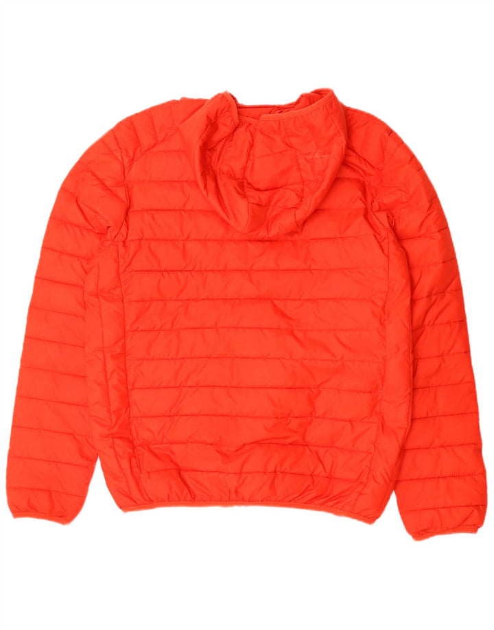 Ellesse Veste matelassée à capuche pour homme UK 40 Large Orange Polyester