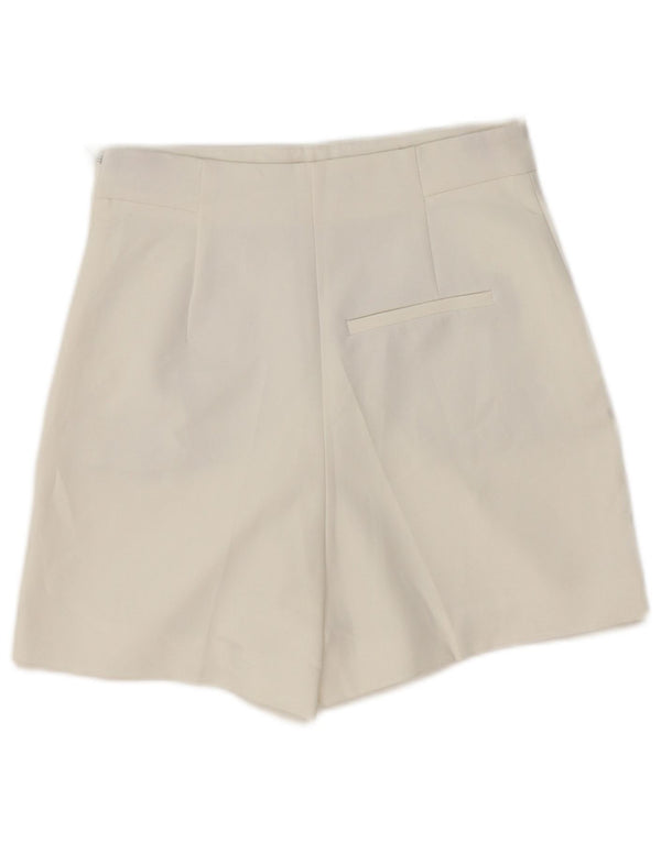 Zara Short Chino Taille Haute Femme XS W24 Blanc