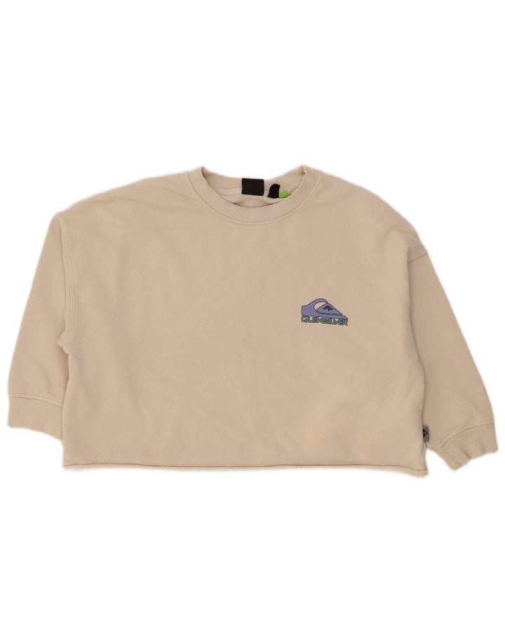 Animal Sweat-shirt court surdimensionné pour femme UK 10 Petit Blanc cassé