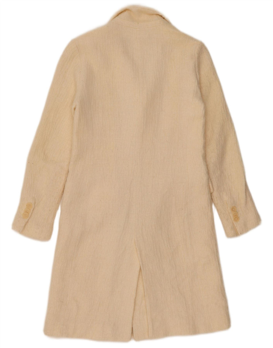 Zara Femme Pardessus UK 6 XS Laine Blanc Cassé