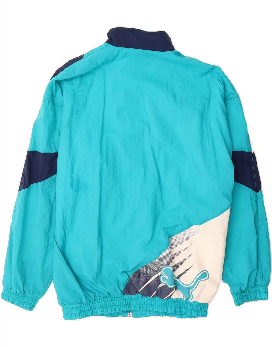 PUMA Boys Graphic Tracksuit Top Jacket 15-16 Years Blue Colourblock Vintage Puma and Second-Hand Puma from Messina Hembry 