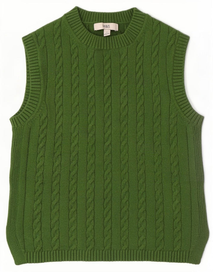 Marks & Spencer Débardeur pour femme UK 10 Small Vert Polyester
