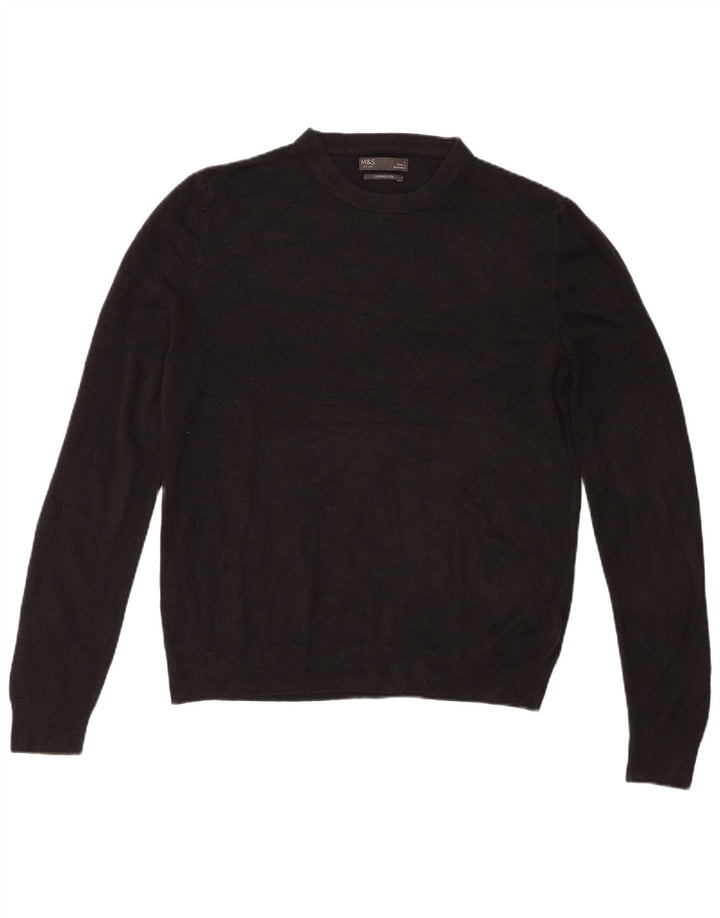 Marks & Spencer Pull à col rond pour homme en acrylique noir Taille L