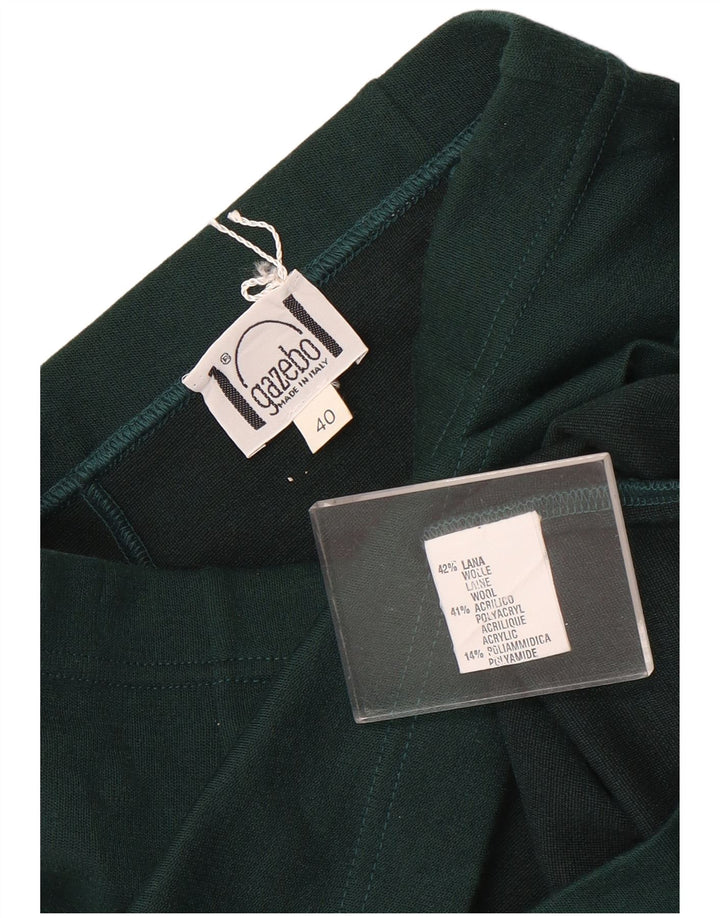 jupe crayon femme vintage IT 40 Petite W32 Laine Verte