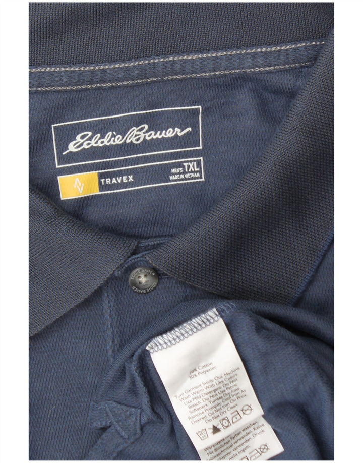 EDDIE BAUER Polo Homme XL Bleu Coton