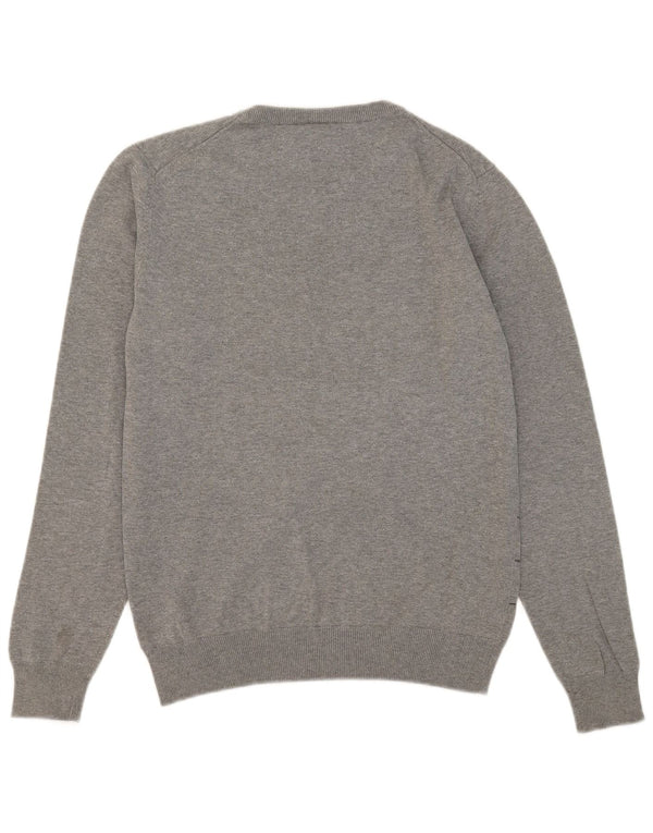 Puma Pull Ras du Cou Homme Gris Moyen Rayé