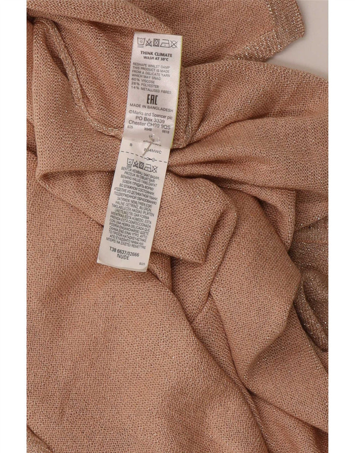 Marks & Spencer Débardeur Femme UK 12 Viscose Beige Moyen