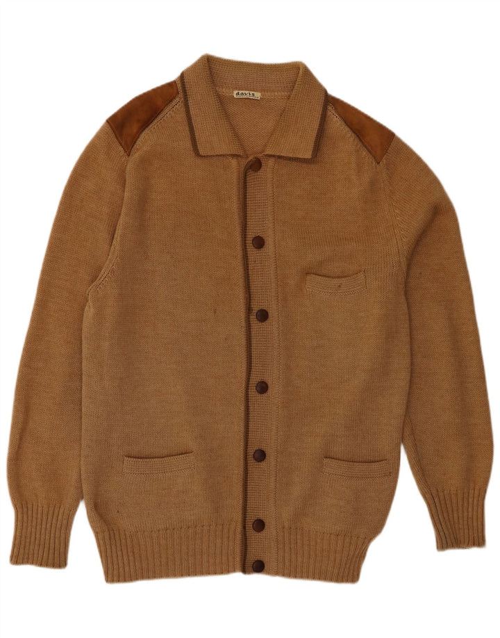 Pull Cardigan Homme Vintage IT 56 XL Marron
