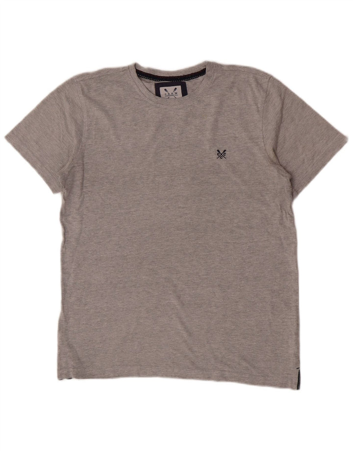 Crew Clothing T-Shirt Homme Petit Gris Coton