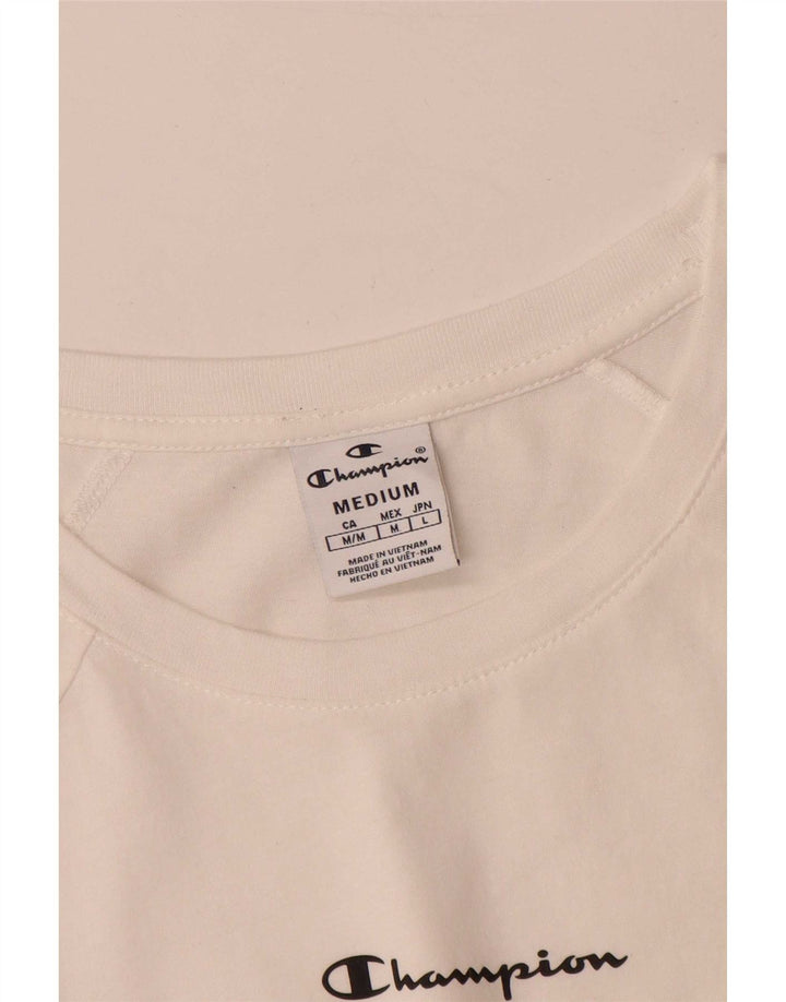 Champion T-Shirt Graphique Homme Blanc Moyen