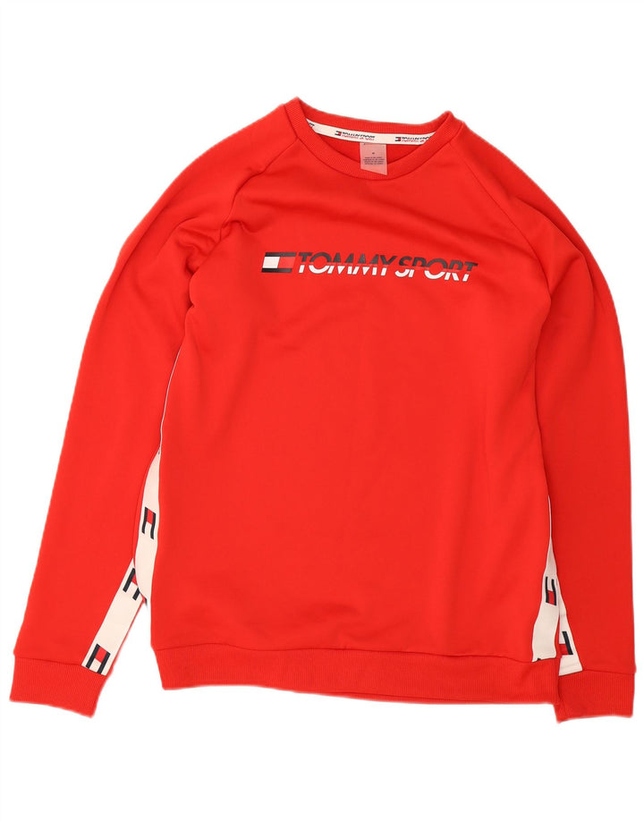 Tommy Hilfiger Sweat-Shirt Graphique Homme Rouge Moyen Colourblock