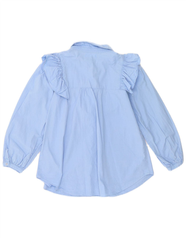 Zara Chemise à volants sur le devant pour fille 13-14 ans Bleu