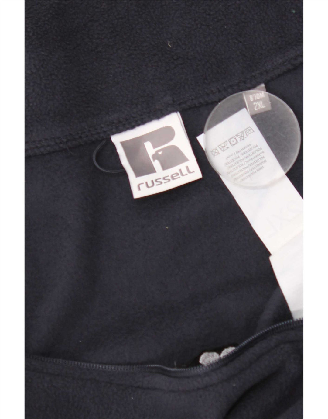 Russell Athletic Veste polaire graphique pour homme UK 44 2XL Bleu marine Polyester