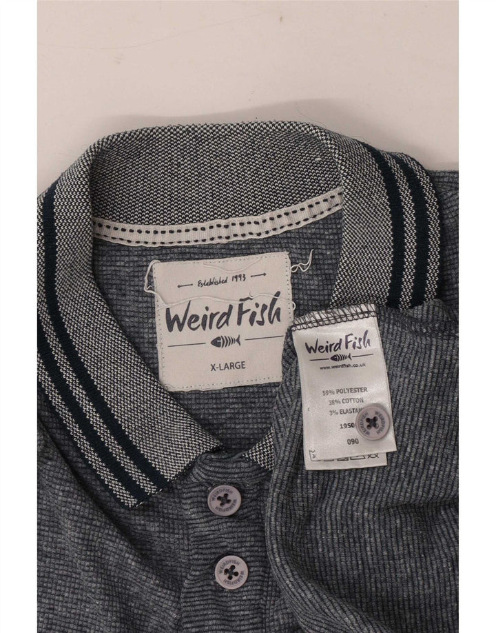 Weird Fish Polo Homme XL Gris Moucheté Polyester
