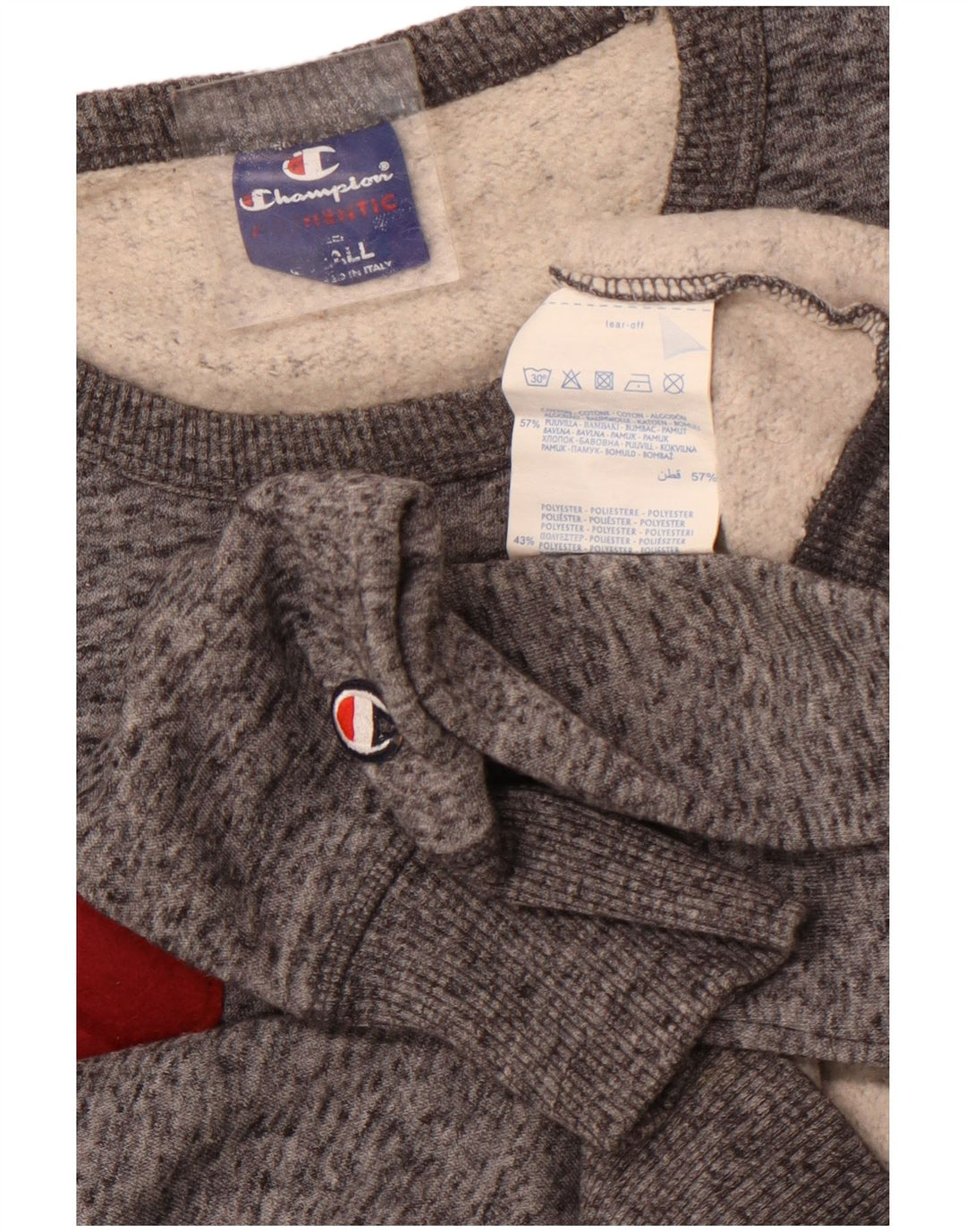 Champion Sweat-shirt graphique pour homme Petit coton moucheté gris