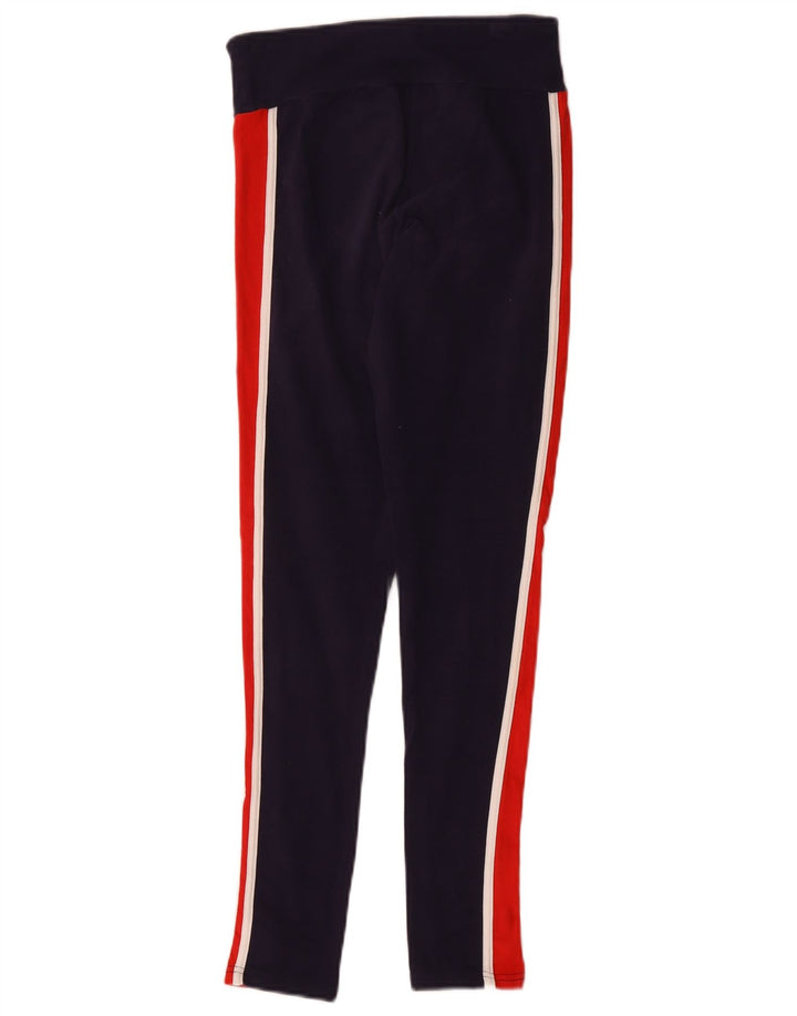 Fila Leggings Femme UK 10 Petit Bleu Marine Colorblock