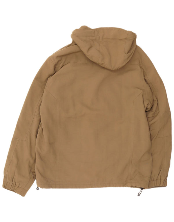 Woolrich Veste coupe-vent à capuche pour homme UK 40 Large Kaki Nylon
