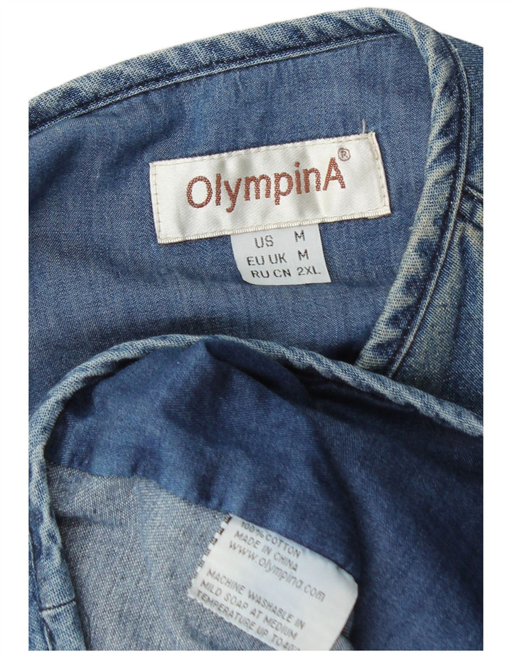 Olympia Gilet utilitaire en denim pour homme UK 38 Bleu moyen Coton