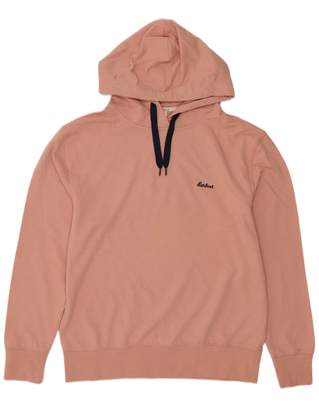 BARBOUR Pull à capuche homme en coton rose moyen