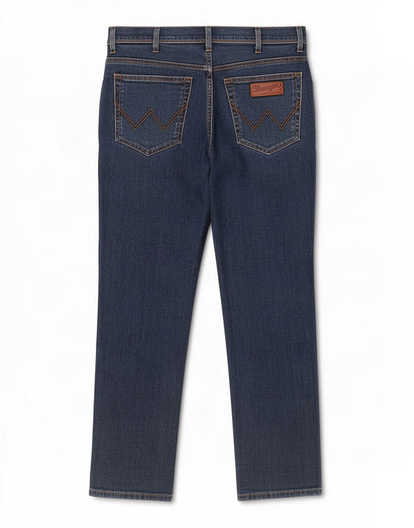 Wrangler Jean droit extensible Texas W36 L26 pour homme en coton bleu