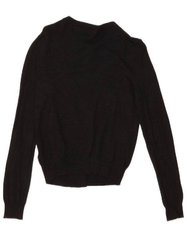Marks & Spencer Pull cardigan court pour femme UK 10 Petite viscose noire