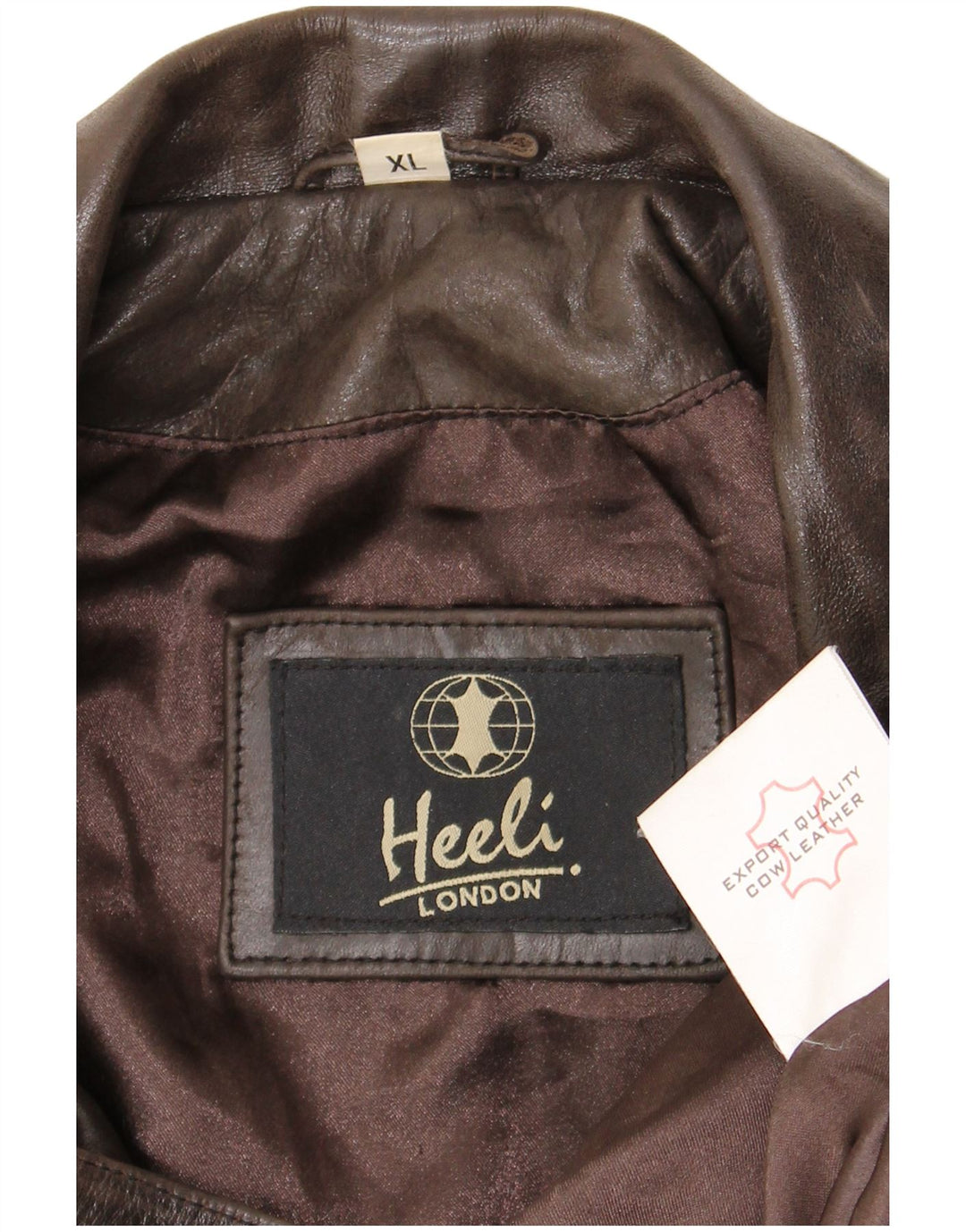 Heeli Veste en cuir pour homme UK 42 XL Cuir marron