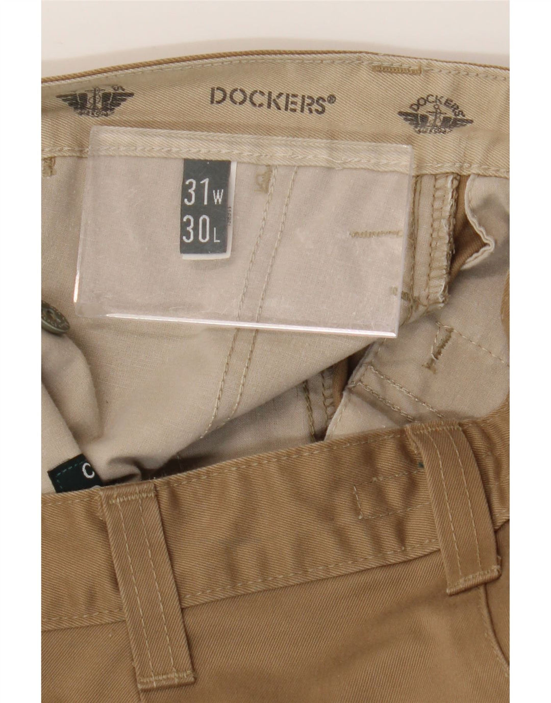 DOCKERS Pantalon Chino Droit Homme W31 L30 Beige Coton