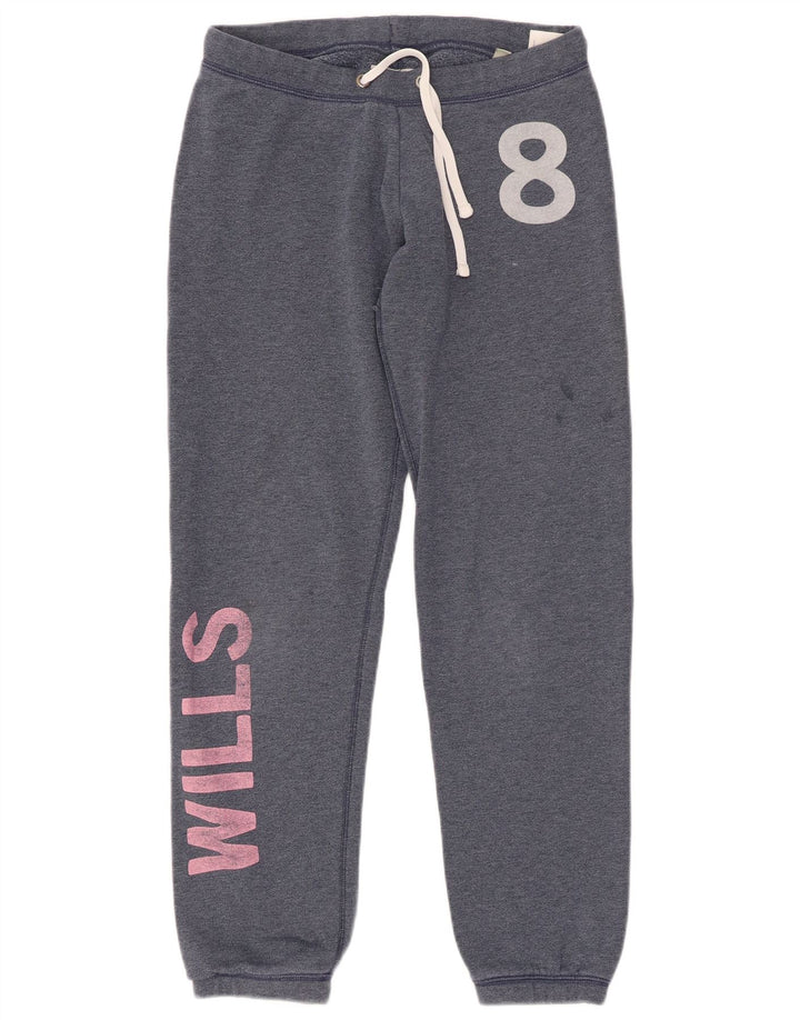 JACK WILLS Pantalon de survêtement graphique pour femme Joggers UK 8 Small Bleu marine