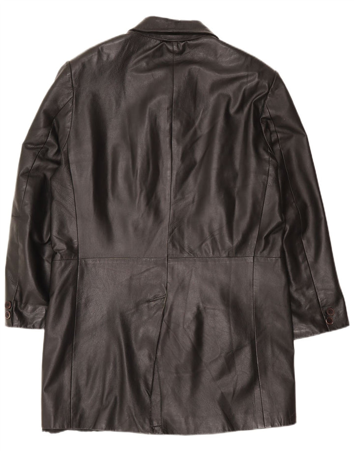 Conbipel Manteau en Cuir Free Heron Homme IT 48 Cuir Noir Moyen
