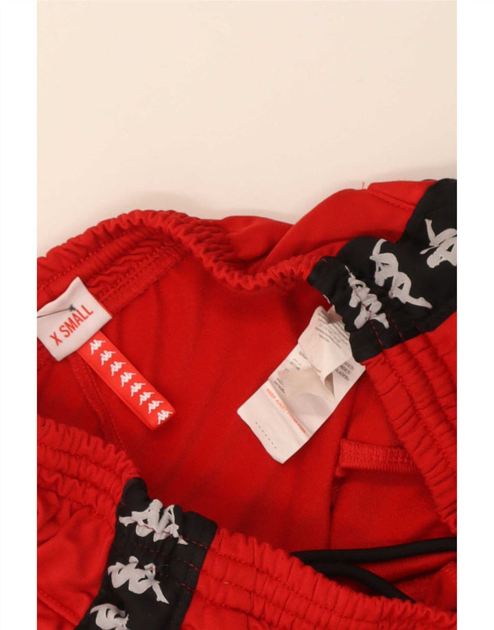 Kappa Pantalon de survêtement évasé graphique pour femme XS Rouge Polyester