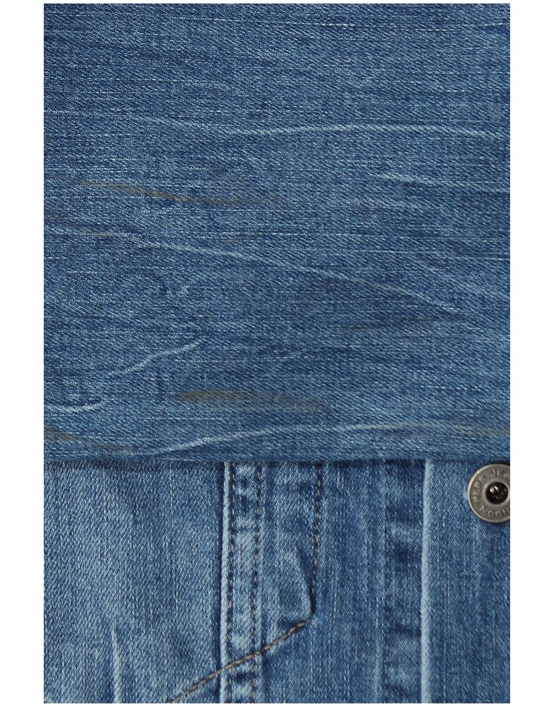 PEPE Jeans Veste en jean pour homme UK 40 Large Bleu Coton