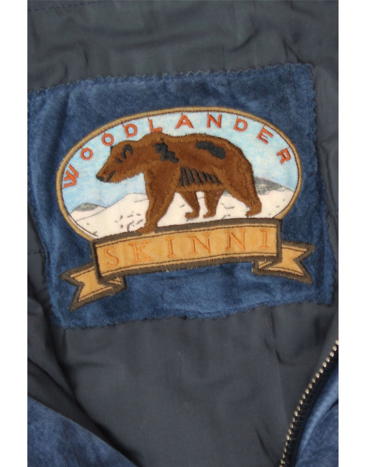veste en daim homme vintage IT 50 Grand Modal Bleu