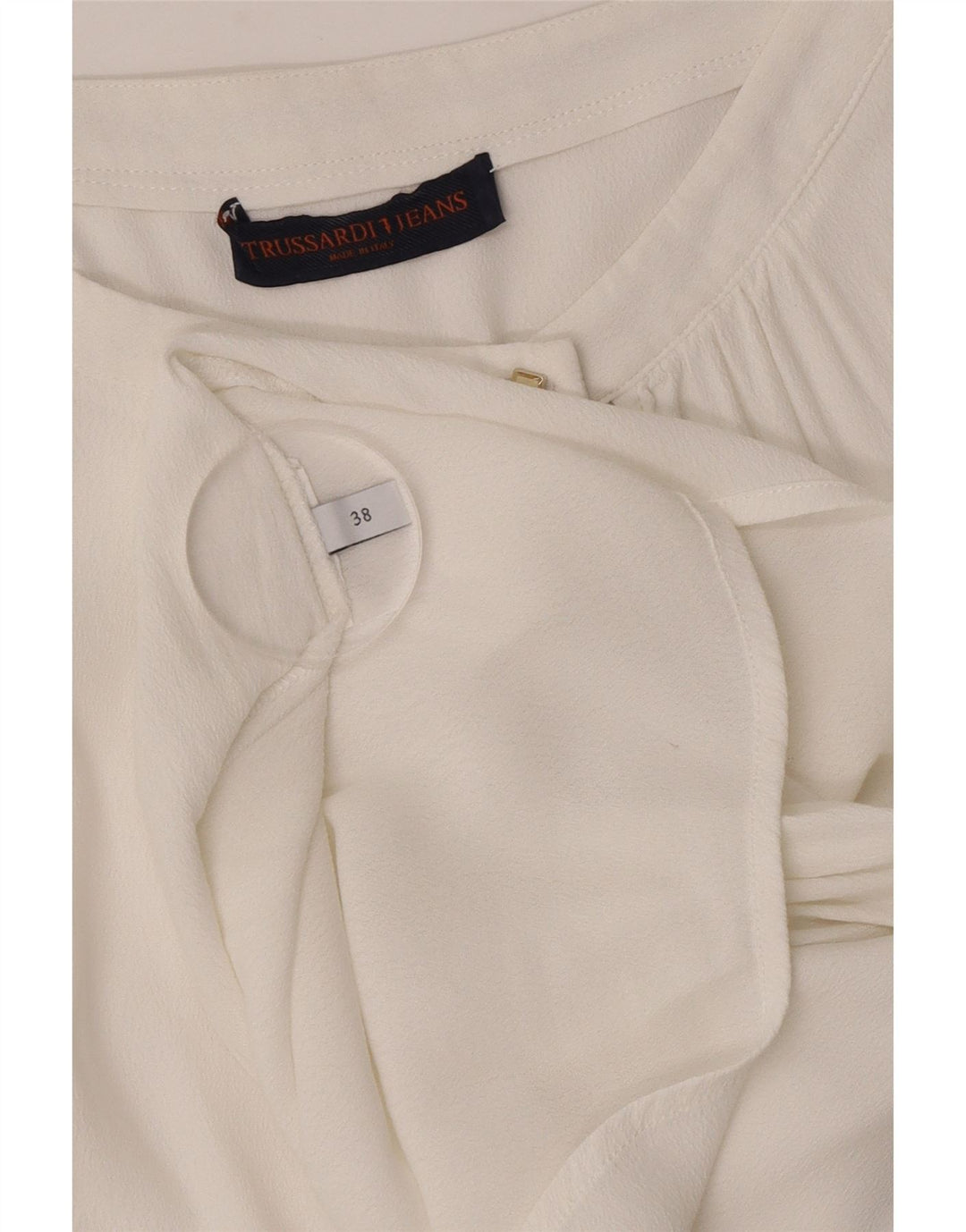Trussardi Jeans Haut Chemisier Long Femme IT 38 XS Blanc