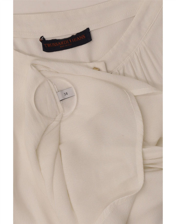Trussardi Jeans Haut Chemisier Long Femme IT 38 XS Blanc