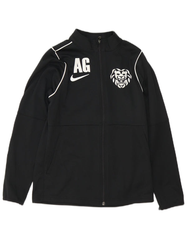 NIKE Veste de survêtement graphique Dri Fit pour garçon 10-11 ans Noir moyen