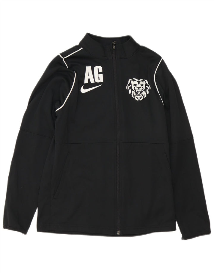 NIKE Veste de survêtement graphique Dri Fit pour garçon 10-11 ans Noir moyen