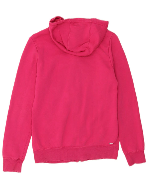 Adidas Pull à capuche zippé graphique pour fille 13-14 ans Rose Coton Sports