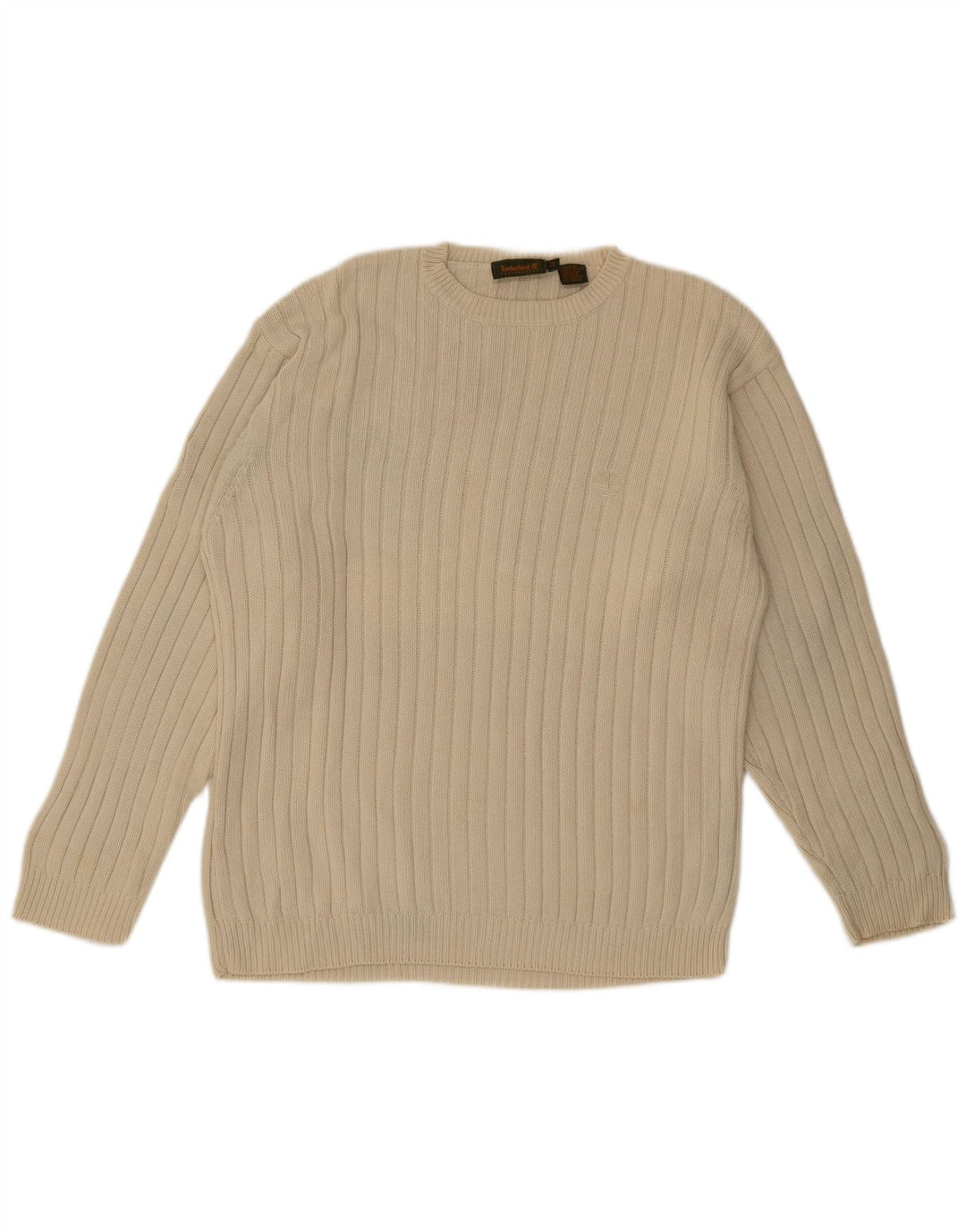 Timberland Pull Col Ras du Cou Homme Beige Moyen Coton