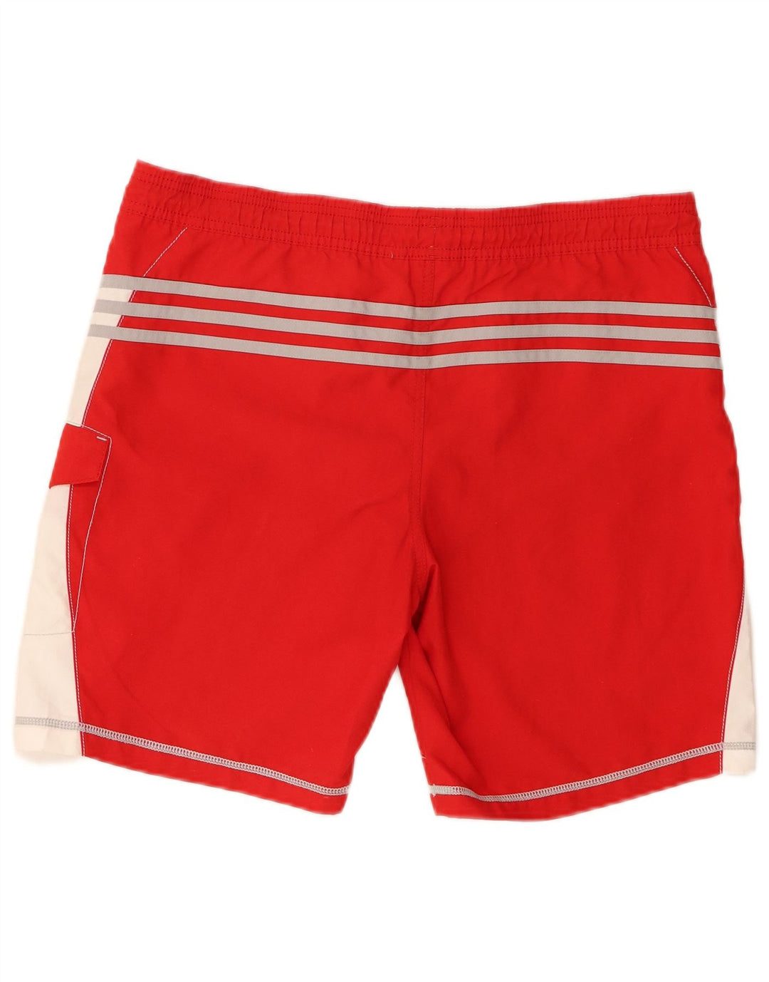 Adidas Short de bain graphique pour homme Petit polyester color block rouge