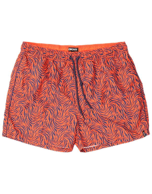 Dkny Short de Bain Homme 2XL Orange Géométrique Polyester