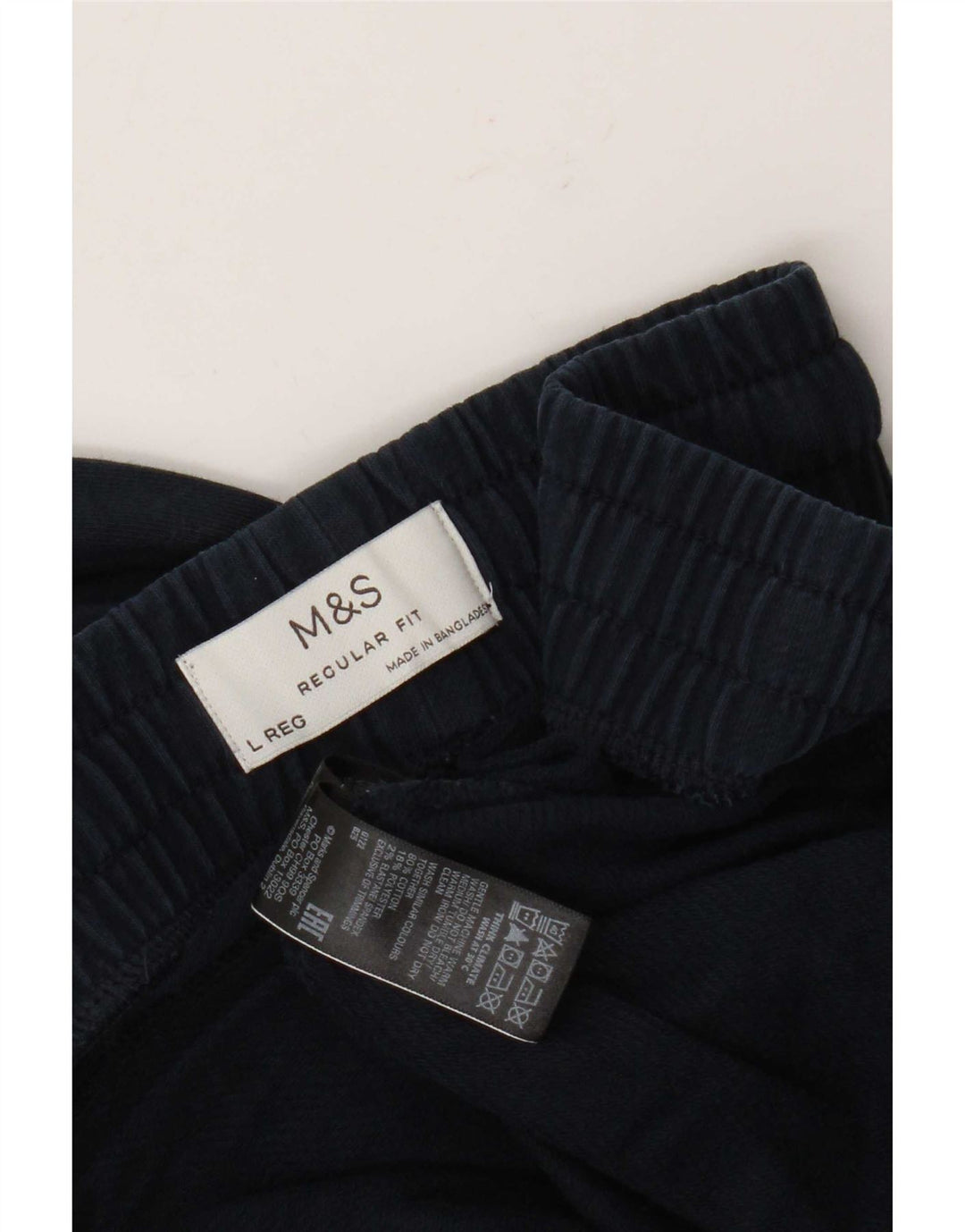 Marks & Spencer Pantalon de survêtement coupe classique pour homme en coton bleu marine Large